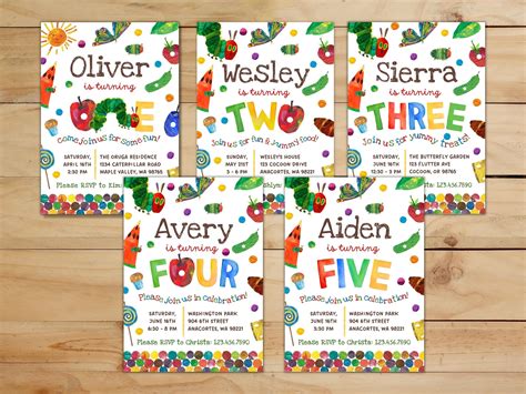 Hungry Caterpillar Party Package Party Signs Invitation - Etsy