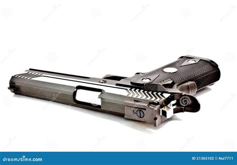 Modern .45 Semi Automatic Handgun Stock Photography - Image: 21365102