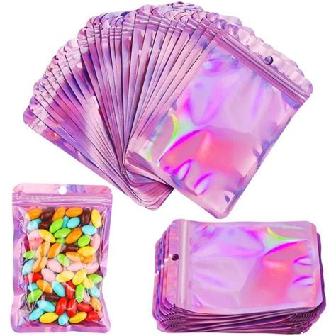 Mylar Foil Ziplock Sacs Sacs Refermables Anti Odeur 100pcs Odeur