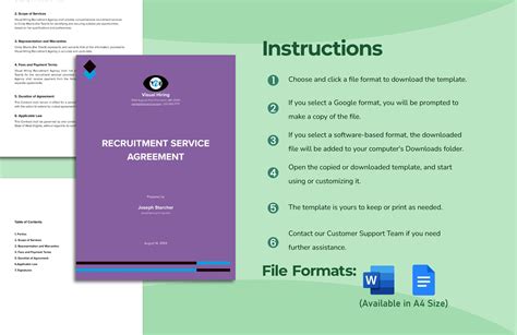 Recruitment Agency Agreement Contract Template In Word PDF Google