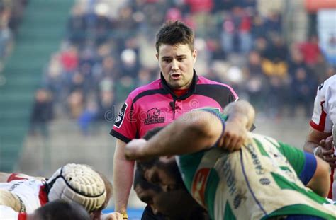 RUGBY GUINNESS PRO 12 BENETTON VS ULSTER REFEREE Editorial Image