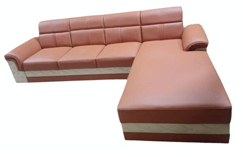 Seater Rexine L Shape Sofa Set With Lounger At Rs Set In