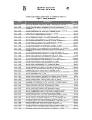 Completable En línea RELACIN DE BIENES QUE COMPONEN EL PATRIMONIO