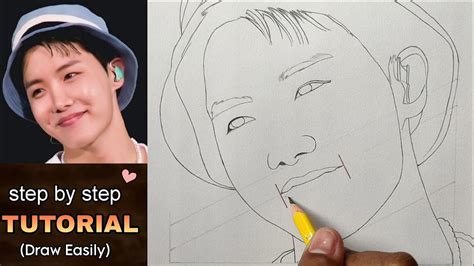 How To Draw Bts Jhope Drawing Tutorial Youcandraw Youtube