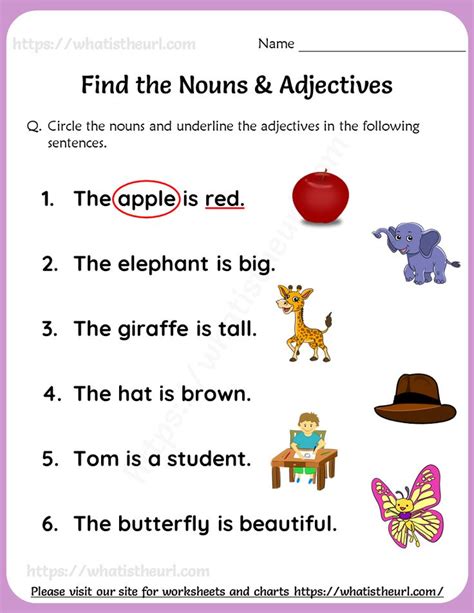 Adjective Practice Worksheet