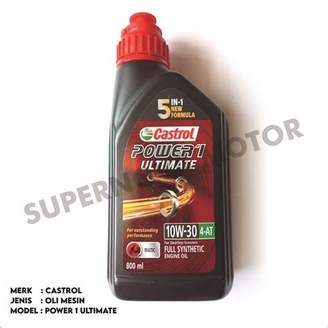 Jual Oli Mesin Castrol Power Ultimate Matic T At W Full