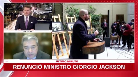 Confirman Renuncia De Ministro Giorgio Jackson Youtube