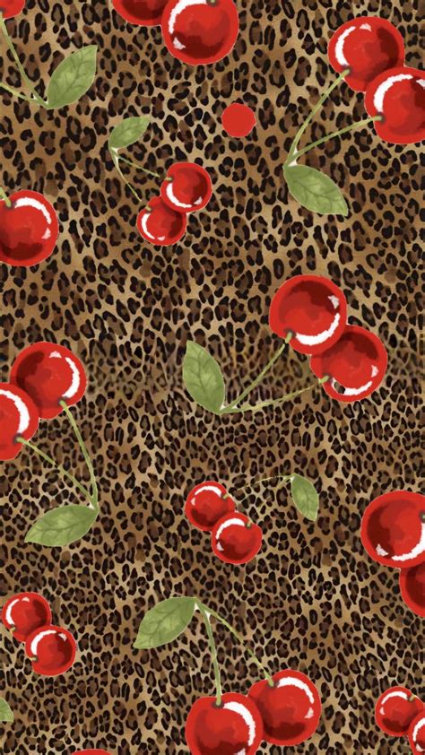 Cherry In 2024 Iphone Wallpaper Cheetah Print Wallpaper Phone