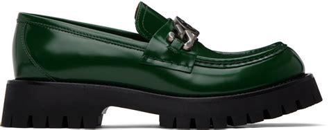 Gucci Green Interlocking G Loafers Gucci