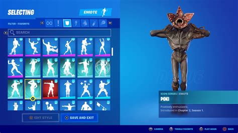 Demogorgon Skin Showcase With All Fortnite Dances Emotes Youtube