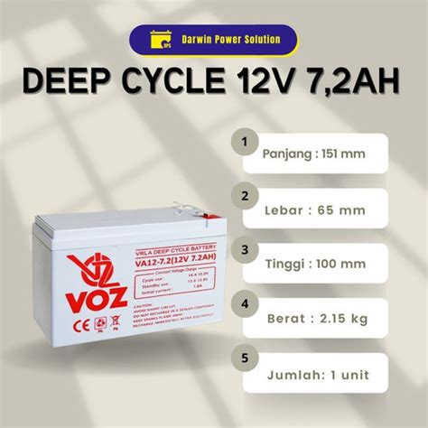 Jual Aki Baterai Vrla Voz 12v 12 V 7 2ah 7 2 Ah 7 2ah 7 2 Ah 7ah 7 Ah