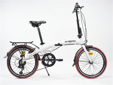 Ecosmo 20 Inch Alloy Folding Bikes White Panlova