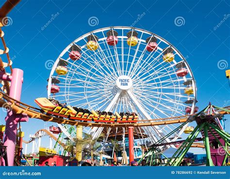 Santa Monica Pier Pacific Park Amusement Rides Editorial Photography - Image of play, landmark ...