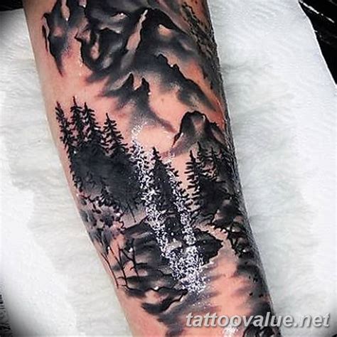 mountain tattoo photo 29.11.2018 №239 - example of a tattoo with a ...