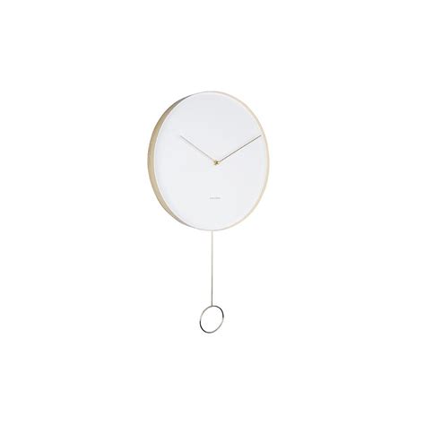 Horloge Murale Pendulum Blanc Karlsson Ka5766wh