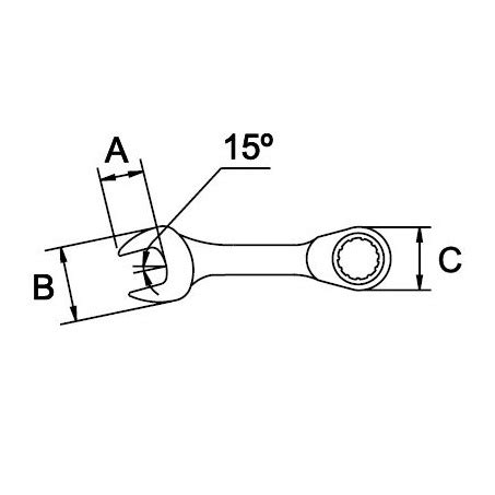 Llave Combinada De Carraca Serie Corta Mastergear Ega Master Mm