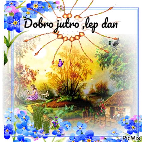 Dobro Jutro Cute Good Morning Good Morning Flowers Vote Sticker