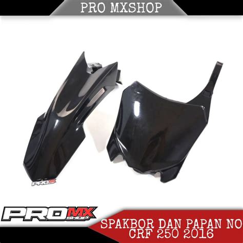 PAKET SPAKBOR DEPAN PLUS PAPAN NOMOR CRF 250 HITAM SPAKBOR DEPAN DAN