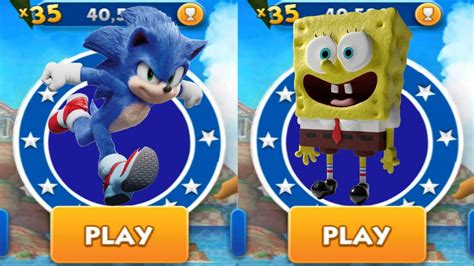 Sonic Prime Dash Vs Spongebob Sponge On The Run Movie Sonic Vs All