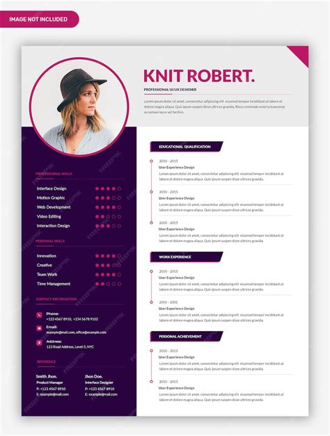 Diseño De Plantilla De Curriculum Vitae Simple Y Moderno Archivo Psd Premium