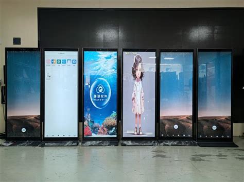 Elegant Floor Standing Digital Signage Display Wifi Lcd Screen Totem