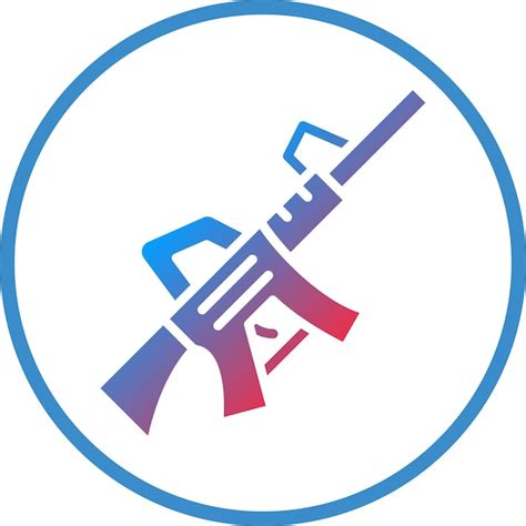 Premium Vector Assault Rifle Icon Style