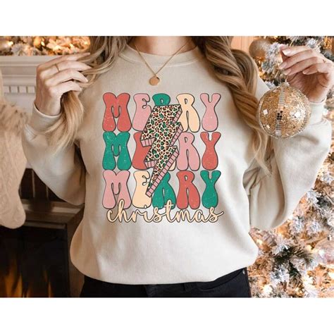 Trendy Merry Christmas Leopard Print Bolt Png Retro Christm Inspire