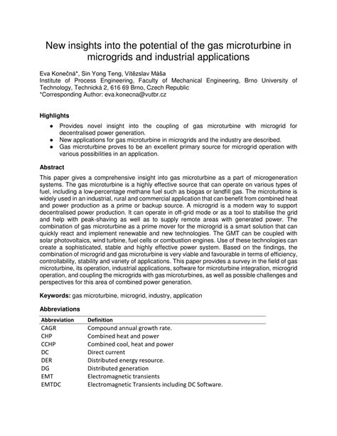 (PDF) New insights into the potential of the gas microturbine in ...