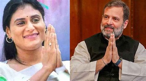 Sharmila Greets Rahul Gandhi As Rumours Of Ysrtps Likely Merger With