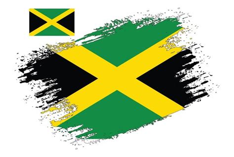 Premium Vector Brush Design Jamaica Flag Vector