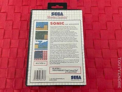 Sonic hedgehog master system OFFRES Août Clasf