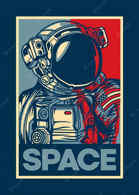 Premium Vector | ASTRONAUT POSTER