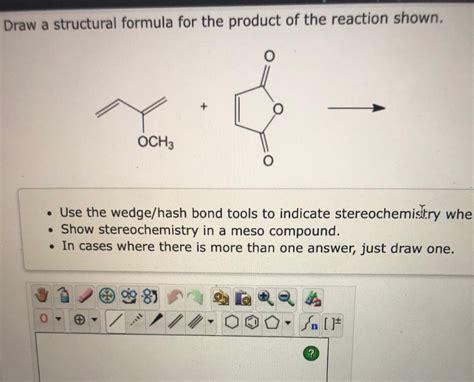 Solved Draw A Structural Formula For The Product Of The