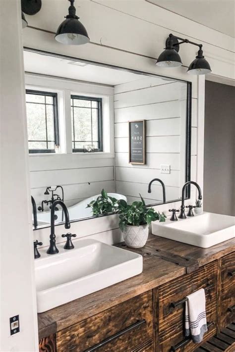 Farmhouse Bathroom Vanity Rustic Bathroom Lighting Modern Farmhouse