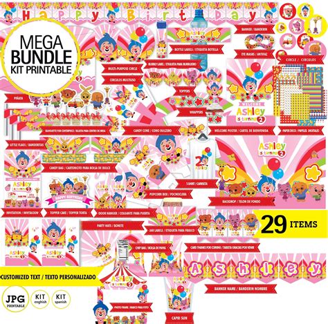 Plim Plim Printable Kit Of Clown Plim Plim 29 Pieces Etsy Ireland