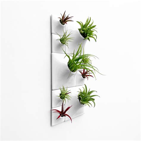 Modern White Wall Planter Set, Mid Century Modern Wall Decor, Moss Wall ...