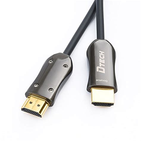 Dtech Ultra Slim Extra Long Fiber Optic Hdmi 20 Cable 50 Feet Supports