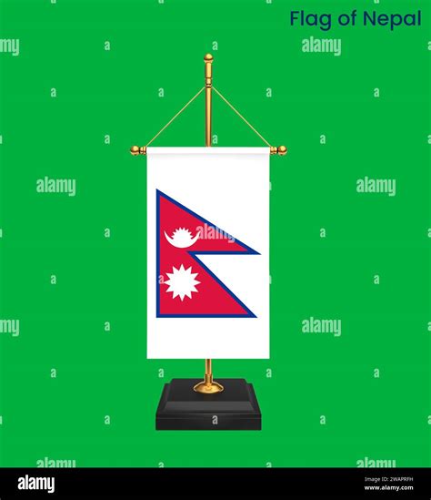 High Detailed Flag Of Nepal National Nepal Flag Asia 3D Illustration