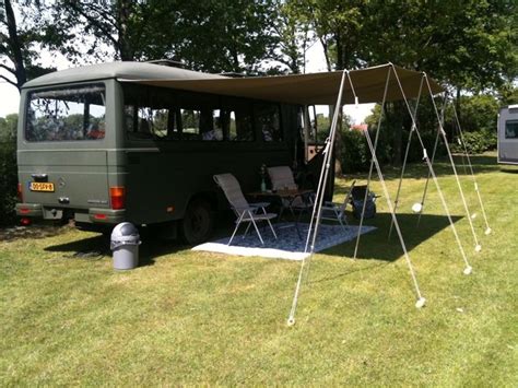 En Hier Het Eindresultaat Van Onze Luifel Voor De Bus Camper Oldtimer