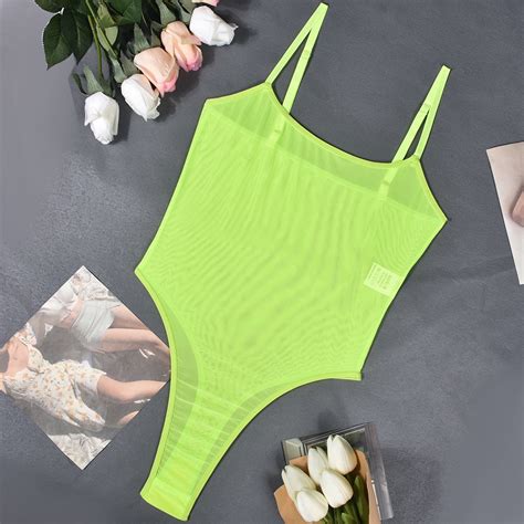 Generic New Sheer Mesh Sexy Backless Temptation Jumpsuit Sexy Lingerie