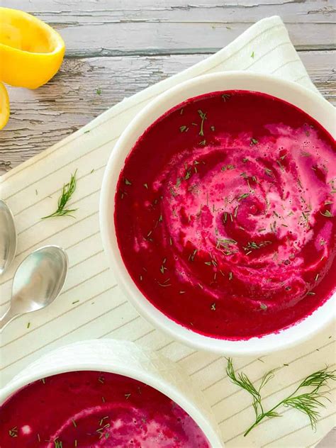 Roasted Beet Soup with Dill - This Healthy Kitchen