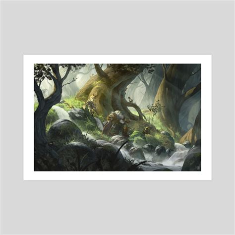 A Dwarf S Journey The Forest An Art Print By Xavier Collette INPRNT