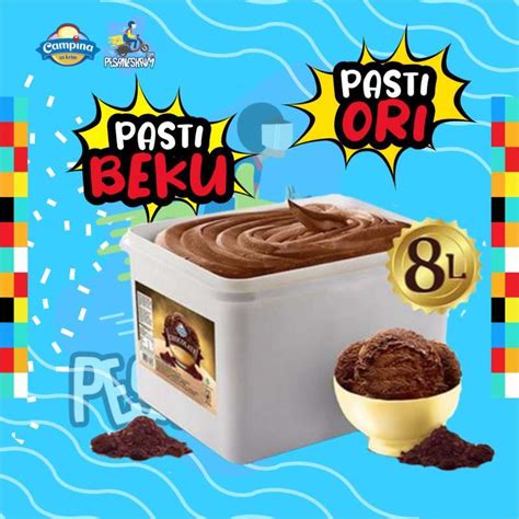 Jual Ice Cream Campina Chocolate 8 Ltr Es Krim 8 Liter Eskrim Ember