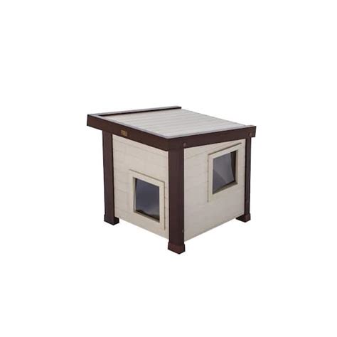 New Age Pet Small Outdoor Albany Feral Cat Shelter Ecth The Home Depot