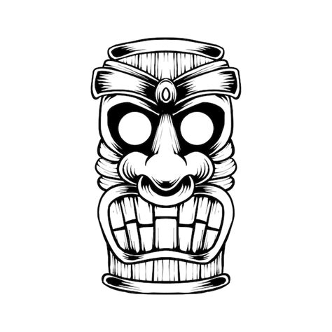 Premium Vector Tiki Mask Vector