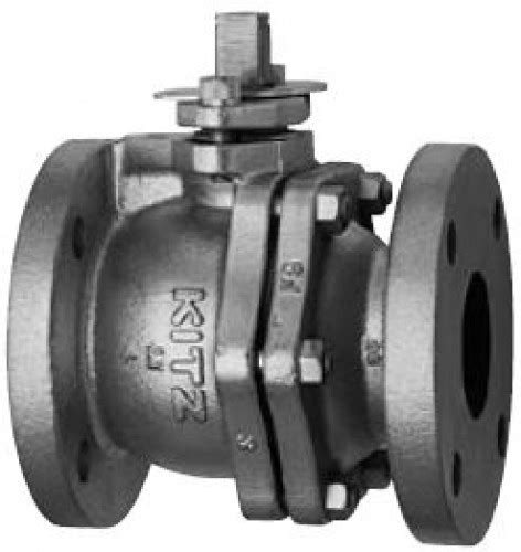 KITZ Cast Iron Ball Valve FC200 10k Psi Flanged 2 Inch Model 10FCTB