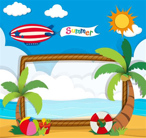 Border Design With Summer Theme 525198 Vector Art At Vecteezy