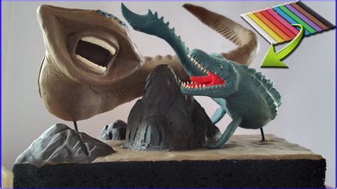 Gran MajÁ Vs Mosasaurus With Clayplastilina Youtube