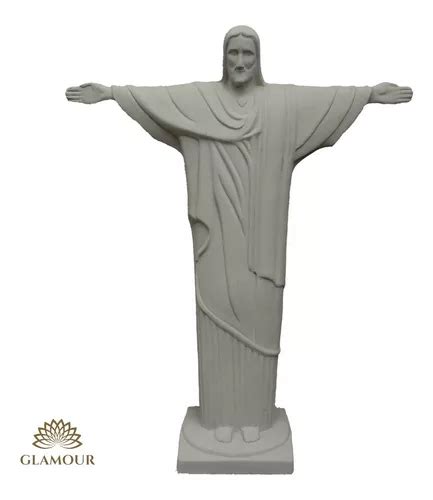 Estátua De Cristo Redentor Alt 1m Cimento GLAMOURVASOSEDECORACOES