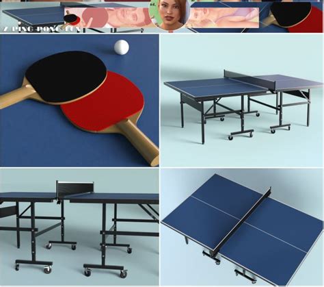 Z Ping Pong Fun Props And Poses For Genesis 3 And 8 3d Models For Daz